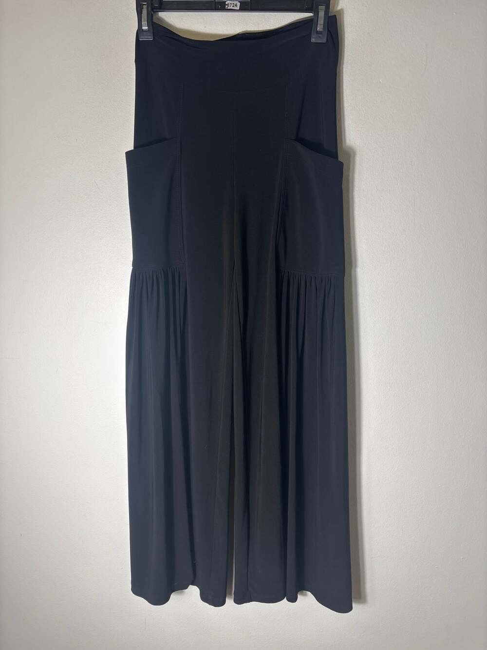 Last Tango Black Wide LEg Flowy Pull On Pants Sz 4